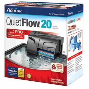 Aqueon QuietFlow LED PRO 20 Aquarium Power Filter Package