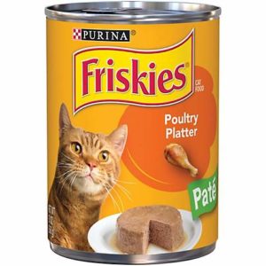 Friskies Poultry Platter Canned Cat Food, 13 oz., Case of 12