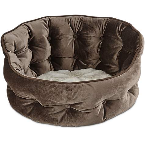 Harmony Tufted Cat Bed in Brown