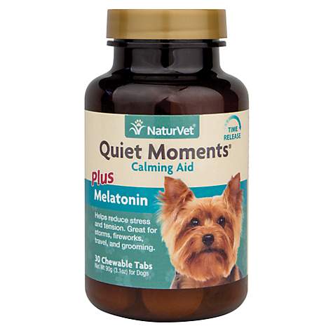 NaturVet Quiet Moments Time Release Chewable Tablets for Dogs