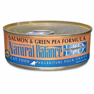 Best Cat Food for Weight Gain -Natural Balance L.I.D. Limited Ingredient Diets Salmon & Green Pea Wet Cat Food, 5.5 oz., Case of 24