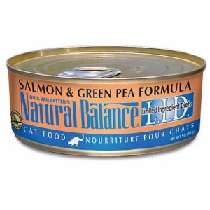 Natural Balance L.I.D. Limited Ingredient Diets Salmon & Green Pea Wet Cat Food, 5.5 oz., Case of 24 - Best Cat Food for Weight Gain