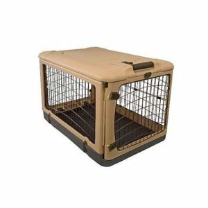 Pet Gear Tan & Black Deluxe Steel Crate 22 L X 18 W X 22 H