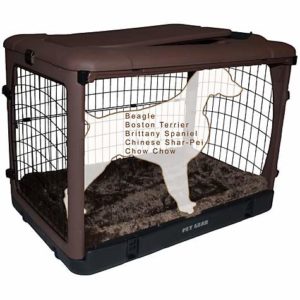 Pet Gear The Other Door Steel Dog Crate with Pad, Chocolate, 37 L X 25 W X 28 H