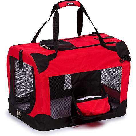 Pet Life Folding Deluxe 360 Vista View House Carrier in Red, 23 L X 16 W X 16 H