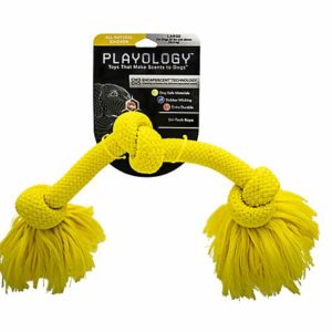 Playology Dri-Tech Rope Dog Toy Chicken Scent, Large