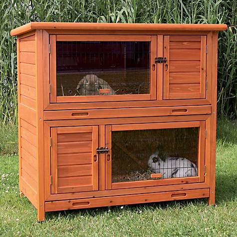 Trixie Natura Insulated Two Story Rabbit Hutch